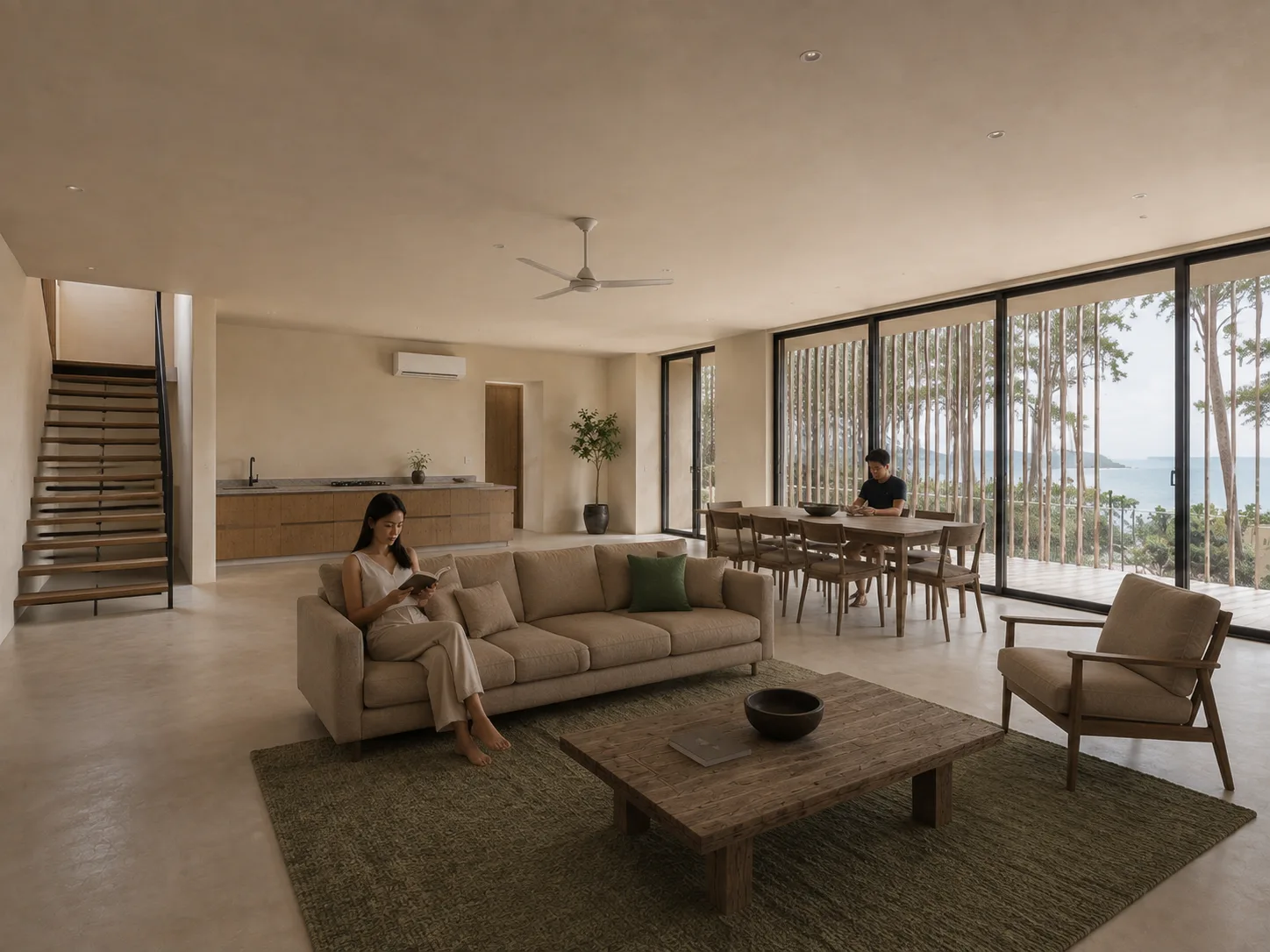 The living pavilion of a Ridge villa