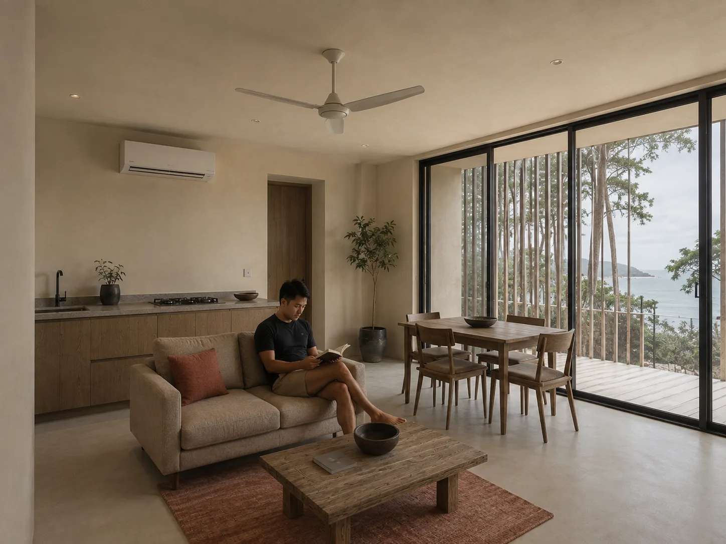 The living pavilion of a Rock villa